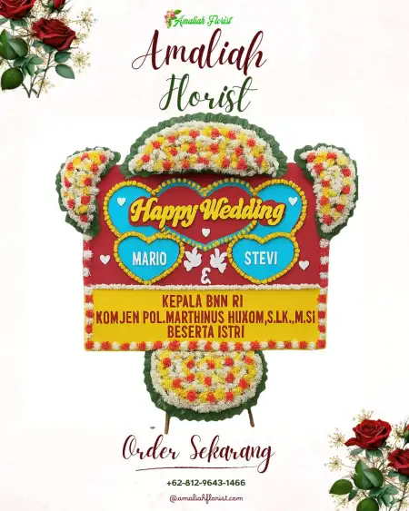 Papan Bunga Pernikahan Kreman